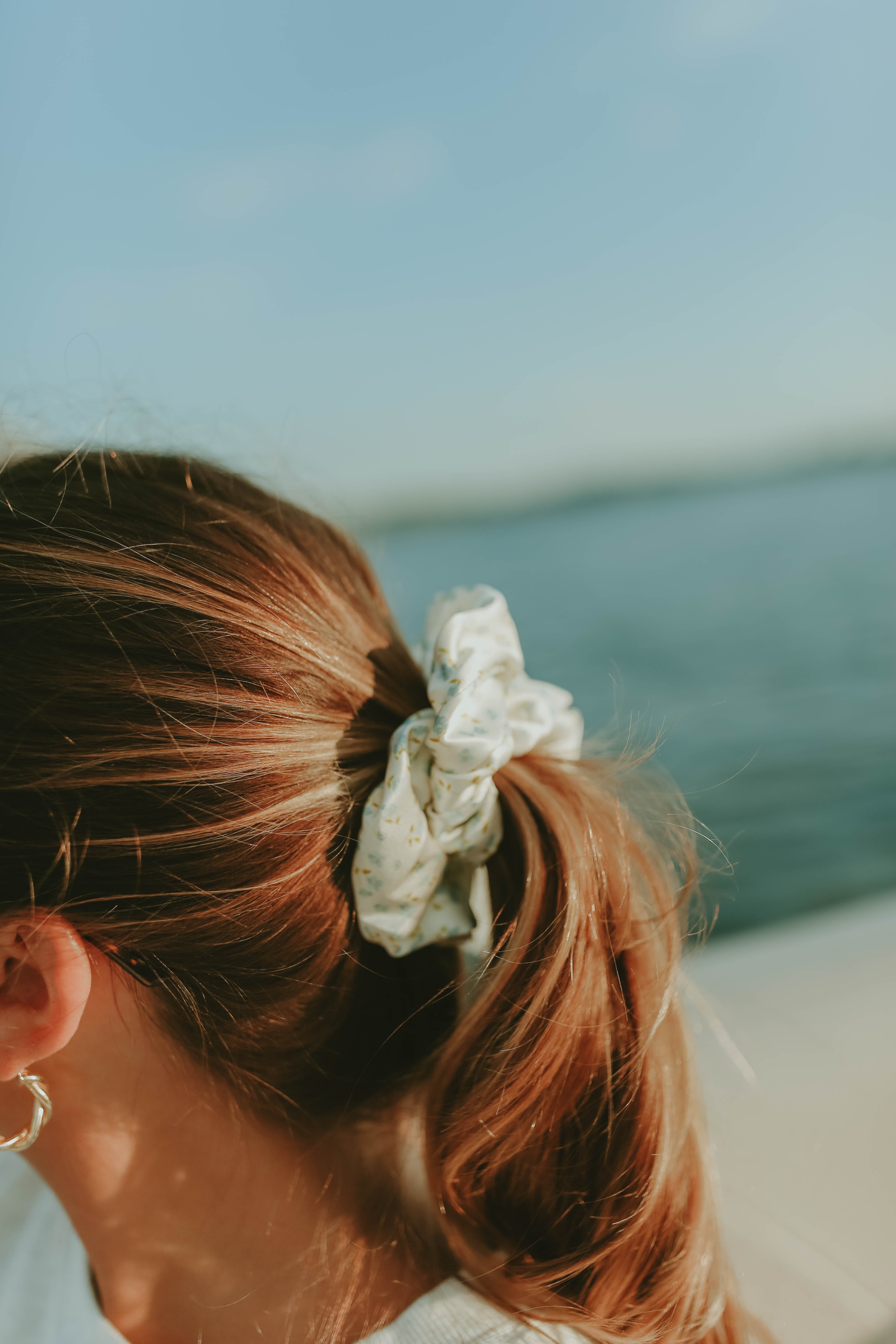 100% silk scrunchie