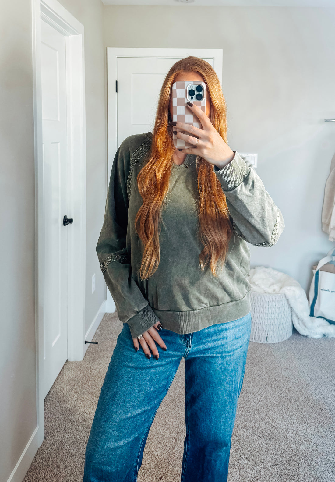 Laced in Olive Sweatshirt