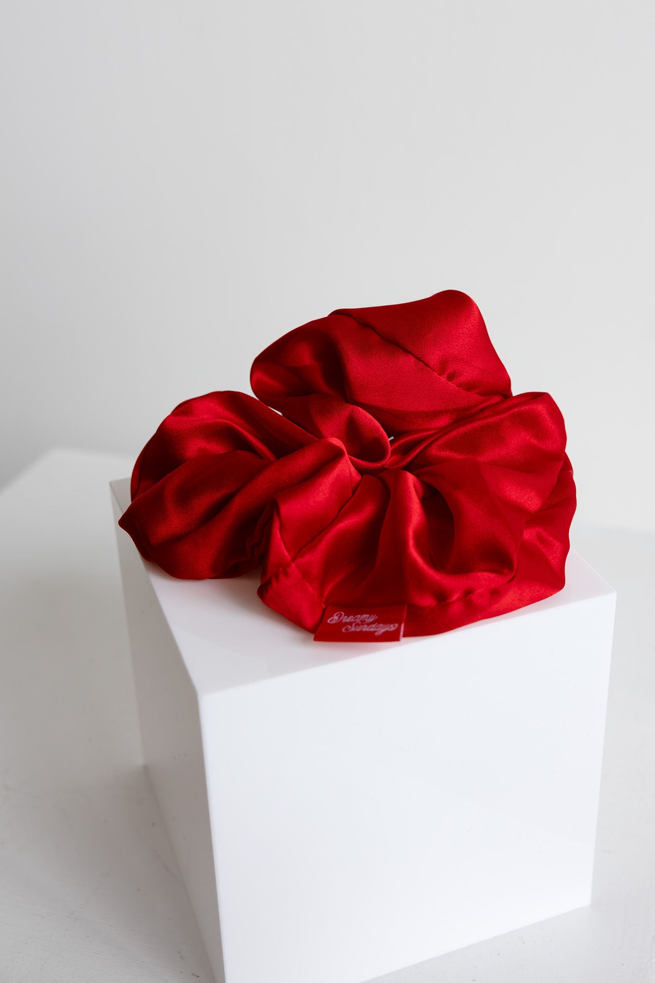 XL Ruby Silk Scrunchie